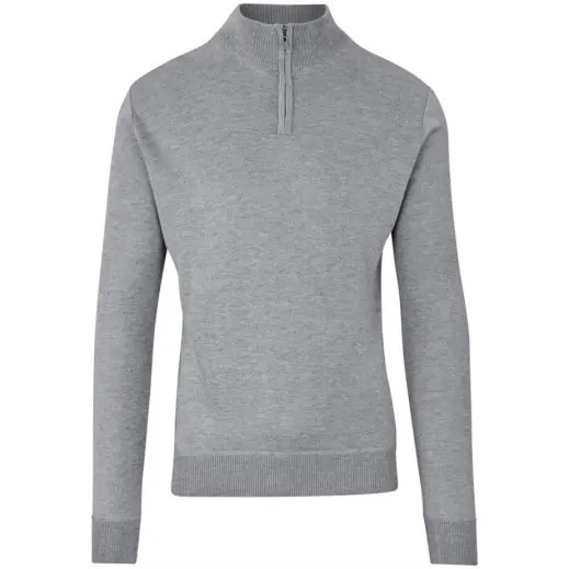 Mens 1-4 Zip Waverley Jersey Grey Front